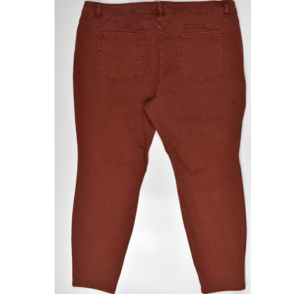 Lane Bryant Mid-Rise Skinny Jegging Burnt Orange 24 - Picture 2 of 6